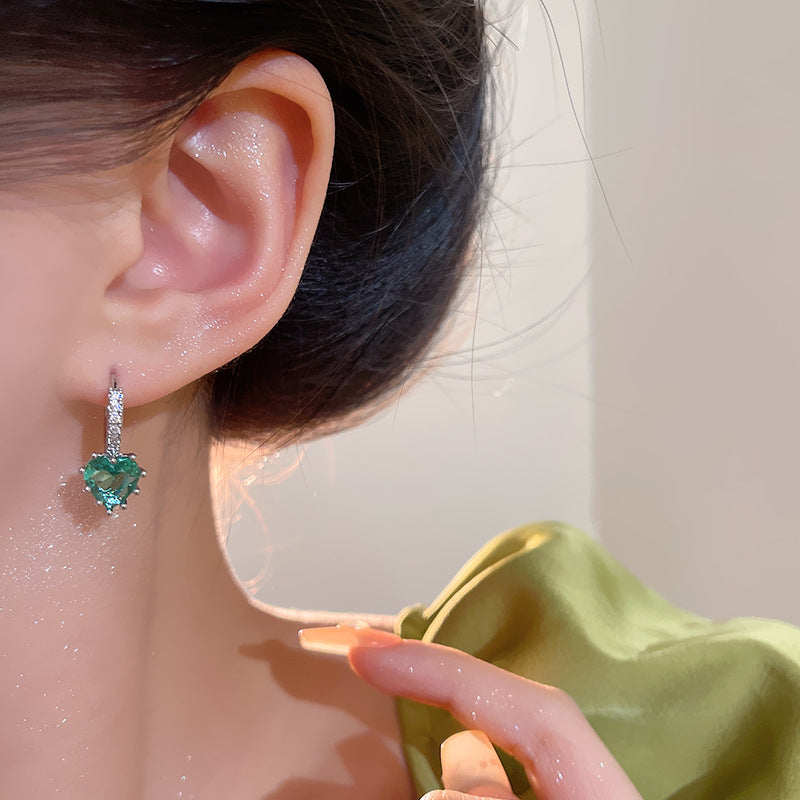 Earring Huggie Light Luxury Niche Exquisite Zircon Micro Inlaid Diamond XEE5743