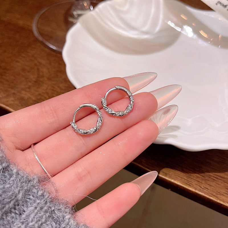 Earring Huggie Niche Super Flash Diamond XEE6276