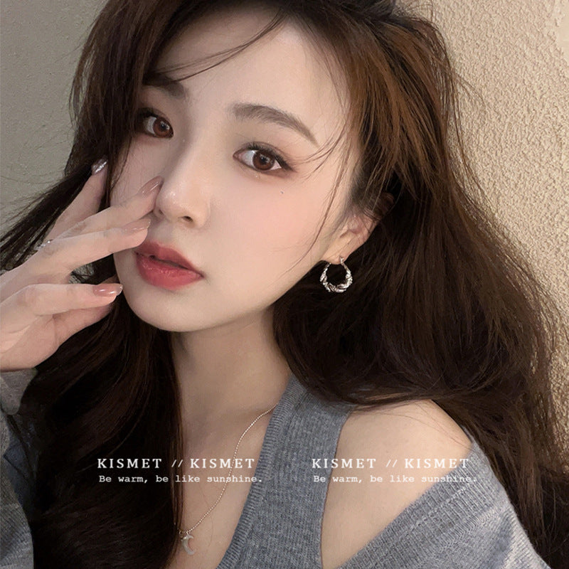 Earring Hoop Light Luxury Niche High End Starry Sky Circle XEE6277