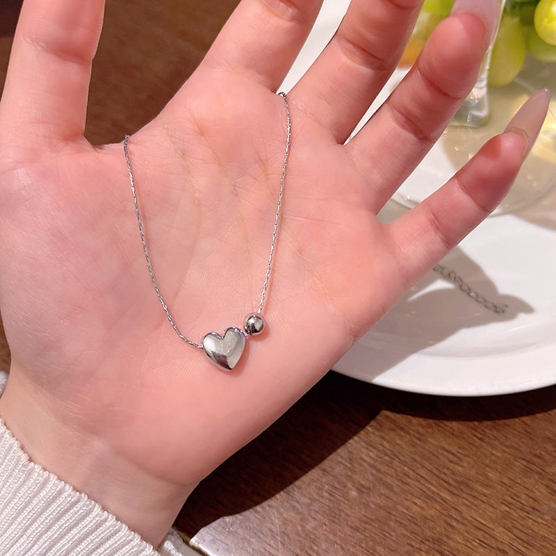 Necklace Simple Cold Style Silver Love Pendant XNX1592