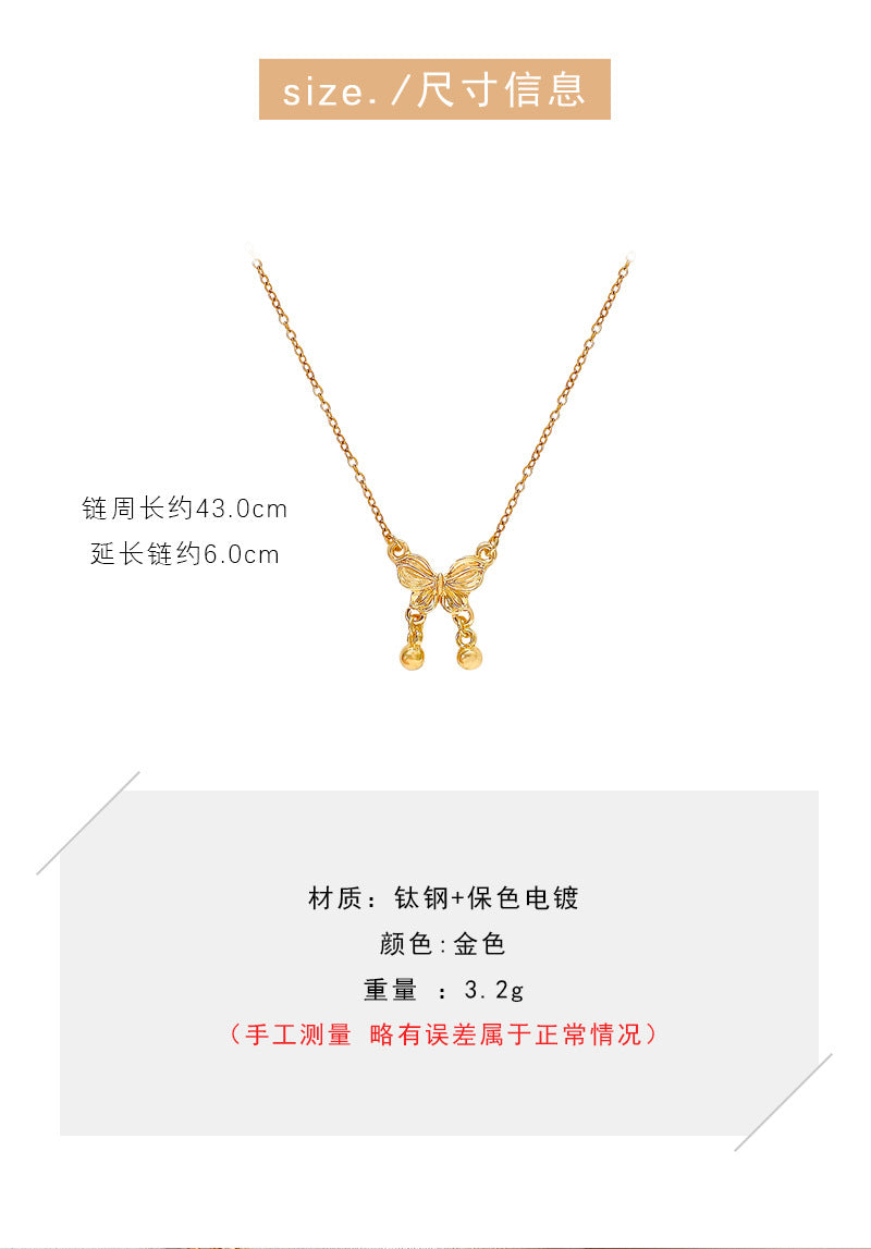 Necklace Light Luxury Niche High End Butterfly Pendant XNX1654