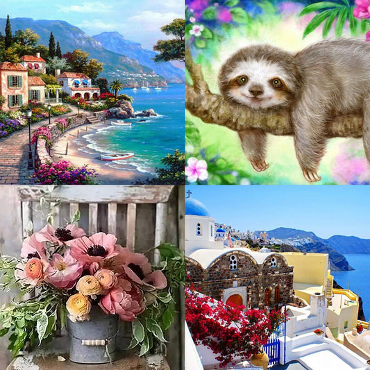 DIY 5D Diamond Painting Lukisan Berlian Tanpa Frame Medium seri B