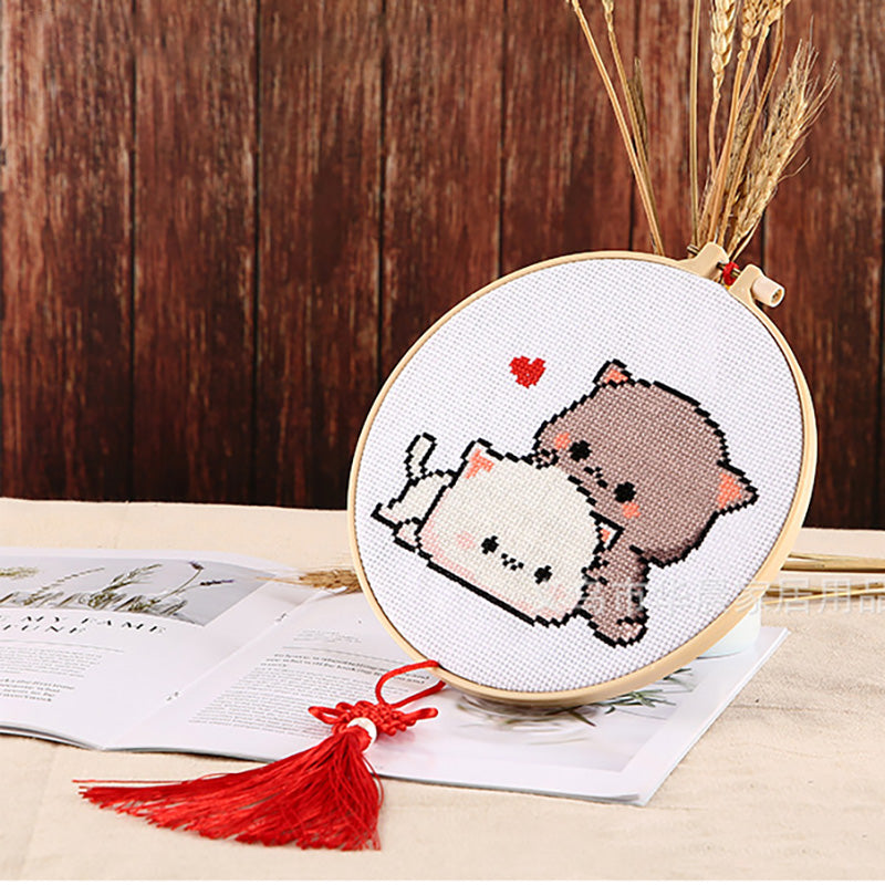 DIY Craft Sulam Kristik Strimin Cross Stitch Sodastitch Karakter Lucu