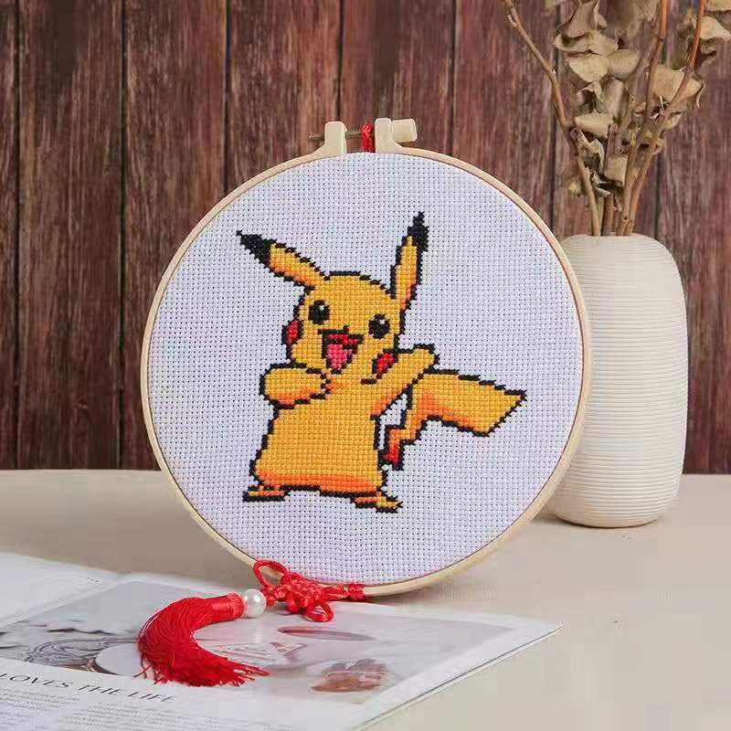 DIY Craft Sulam Kristik Strimin Cross Stitch Sodastitch Karakter Lucu