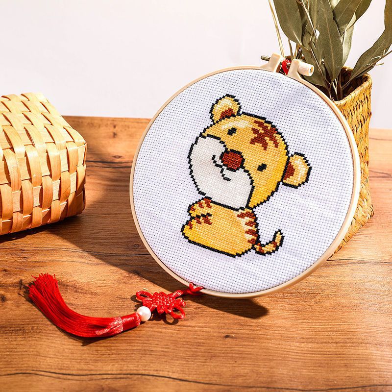 DIY Craft Sulam Kristik Strimin Cross Stitch Sodastitch Zodiac Animal