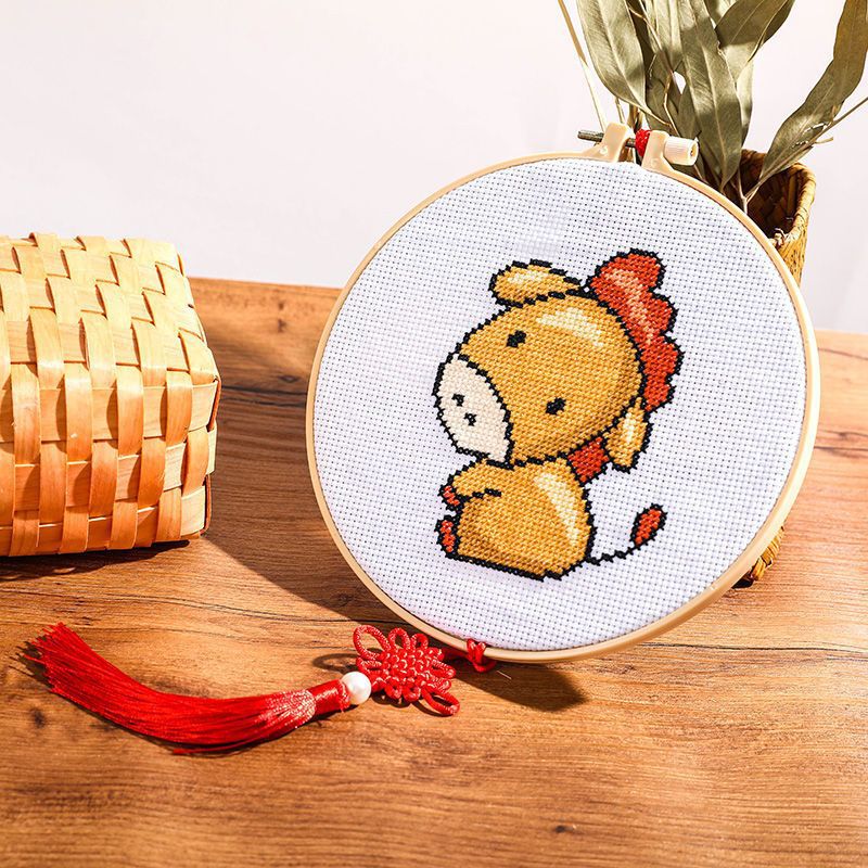 DIY Craft Sulam Kristik Strimin Cross Stitch Sodastitch Zodiac Animal