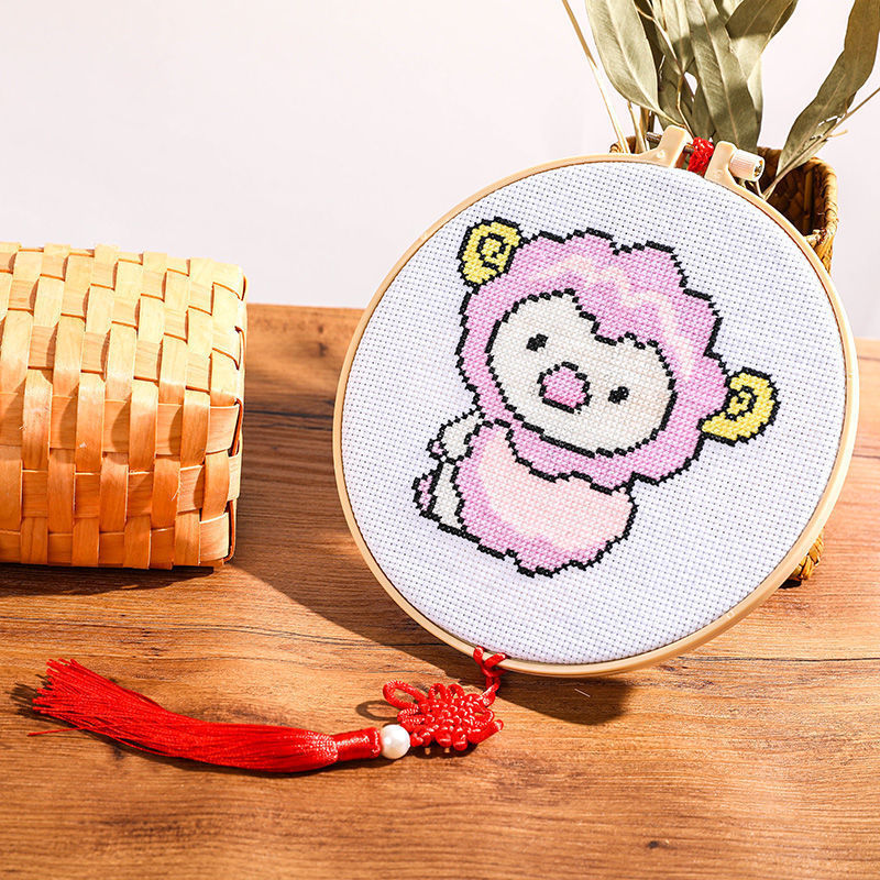 DIY Craft Sulam Kristik Strimin Cross Stitch Sodastitch Zodiac Animal