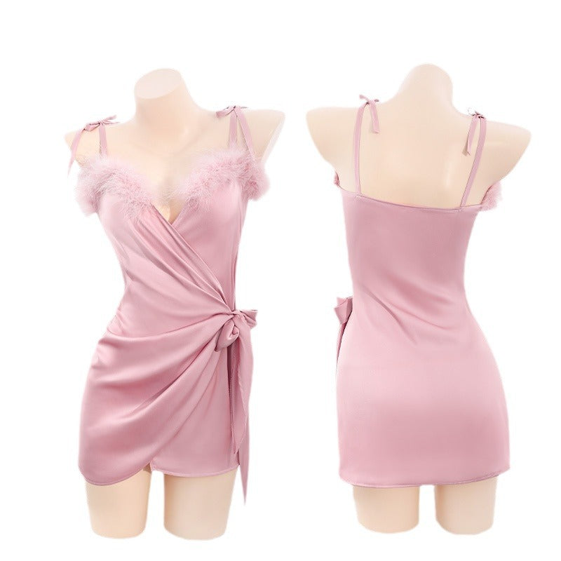Lingerie Babydoll Fur Top ZU6422