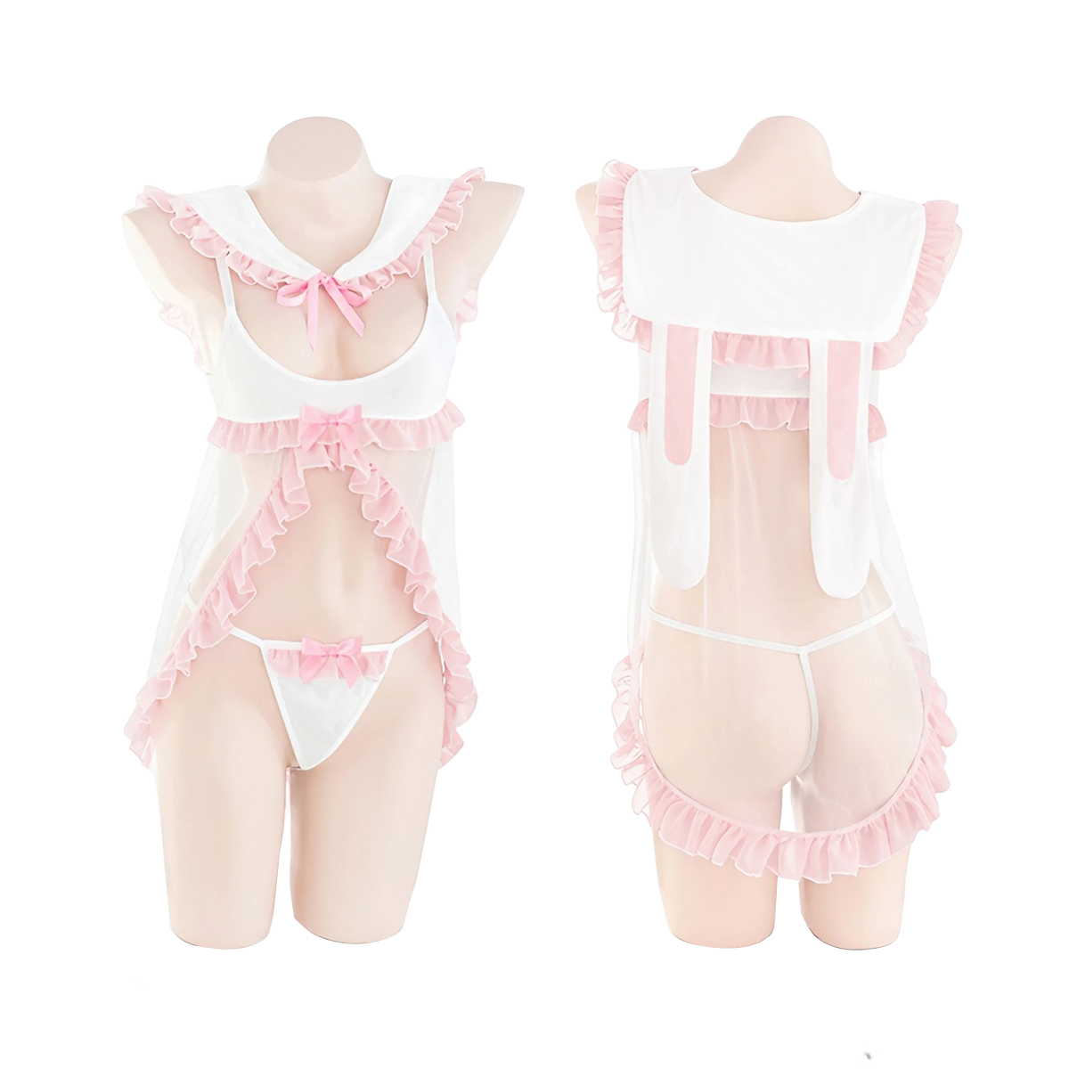 Lingerie Costume Rabbit Babydoll Open Lower ZU6860