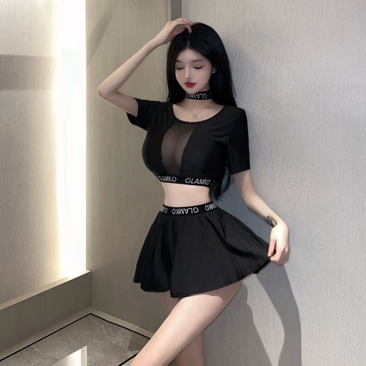 Lingerie Two Pieces Top Center Transparent ZUP130