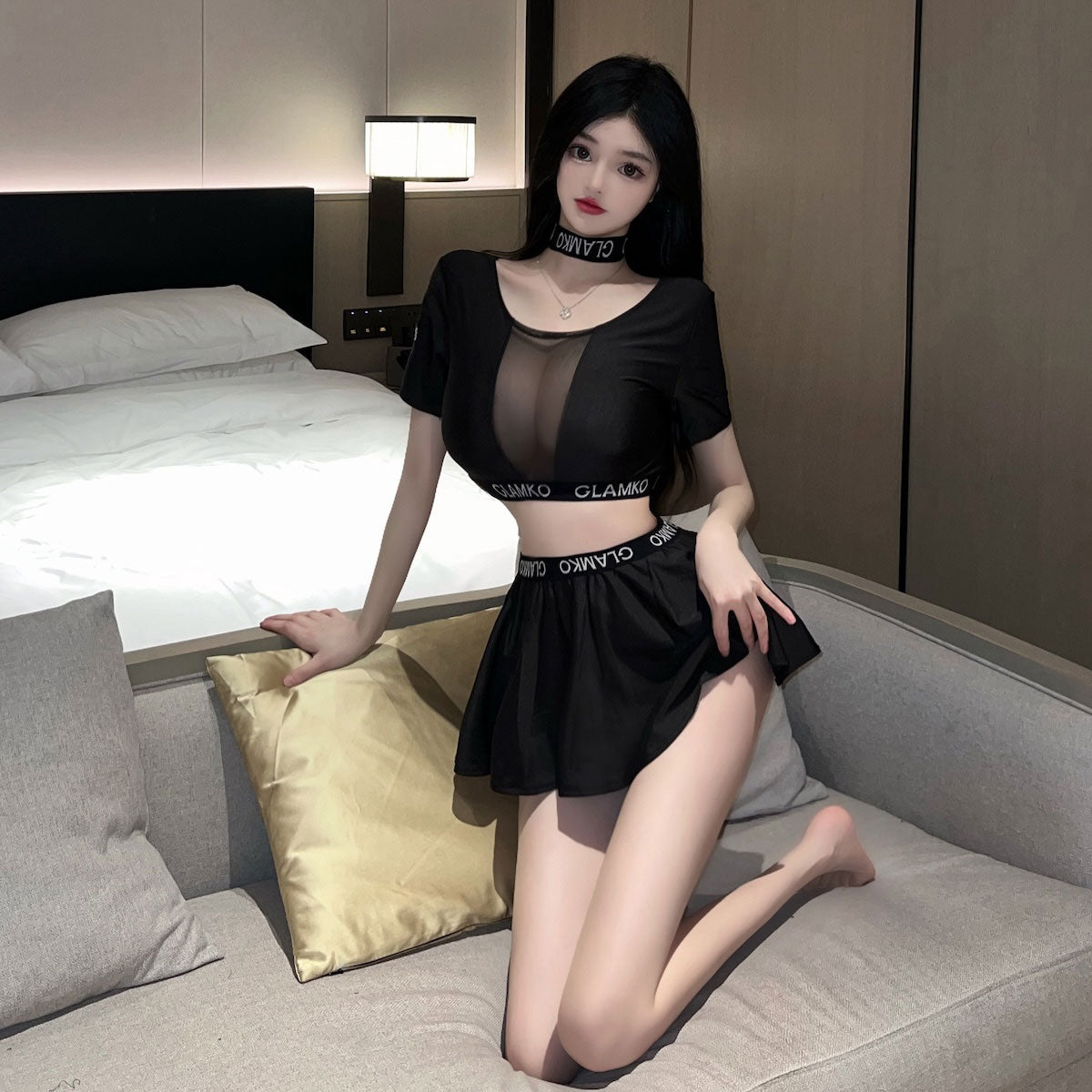 Lingerie Two Pieces Top Center Transparent ZUP130