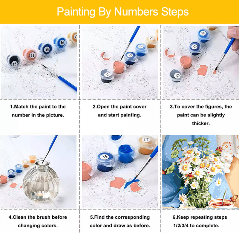 DIY Paint By Numbers Kit Digital Oil Painting Lukisan Kanvas 40 x 50 Seri S