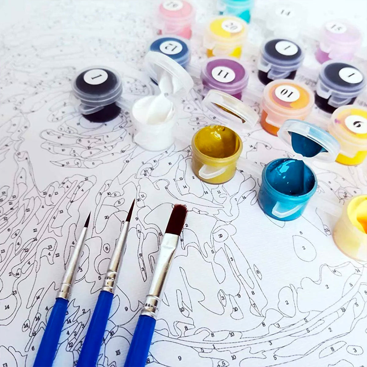DIY Paint By Numbers Kit Digital Oil Painting Lukisan Kanvas 40 x 50 Seri S