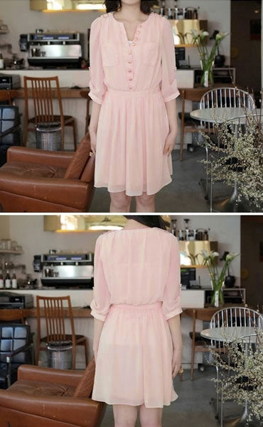 Korean Dress Sleeved Fashion Import