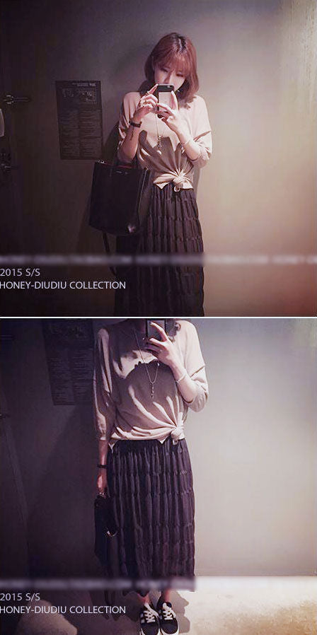 Skirt Korean Simple Long