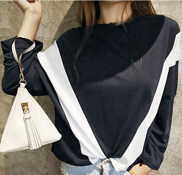 T-Shirt V Line Long Sleeved