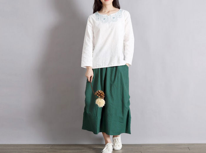 Shirt Embroidery Long Sleeved