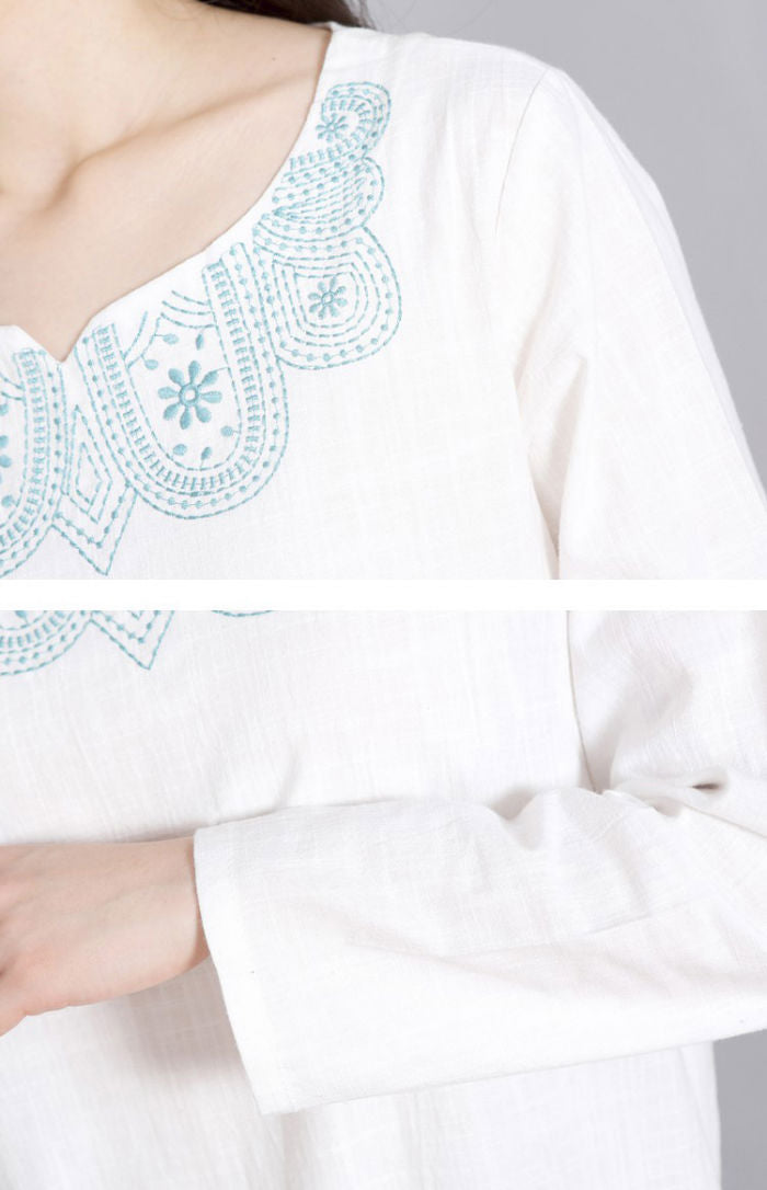Shirt Embroidery Long Sleeved