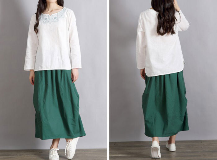 Shirt Embroidery Long Sleeved