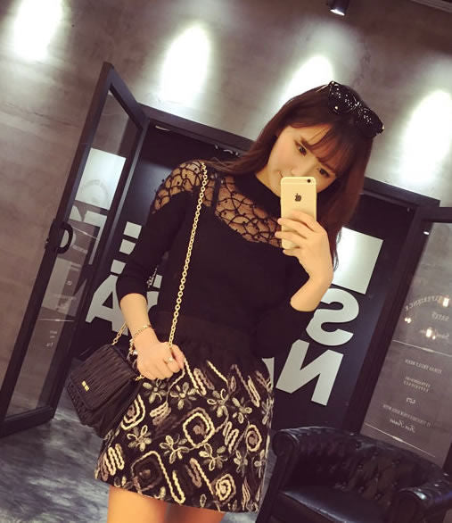 Shirt Transparent Shoulder Long Sleeved