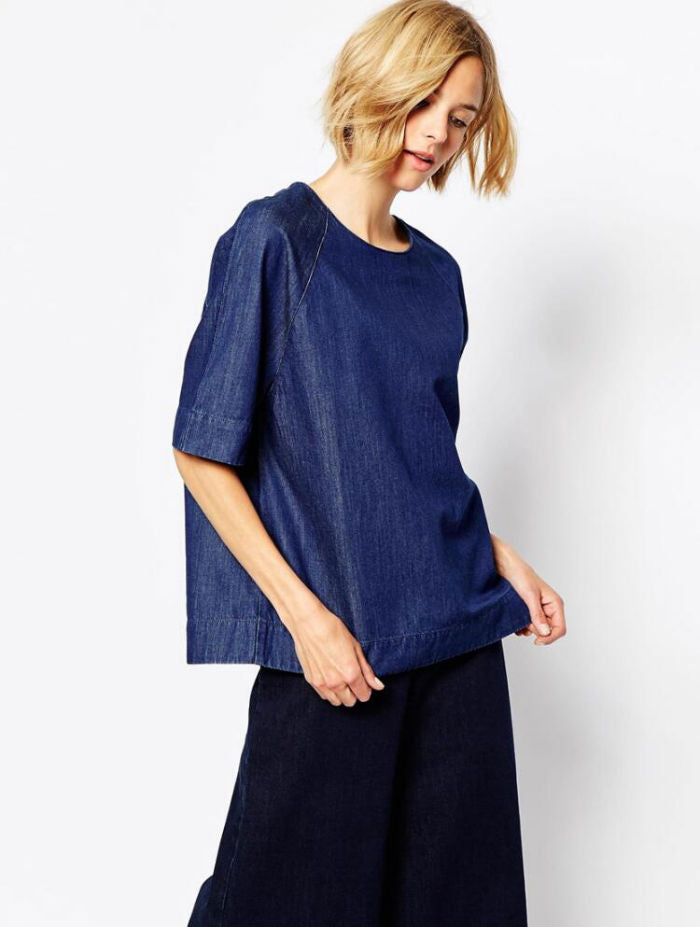 Shirt Jeans Short Sleeved