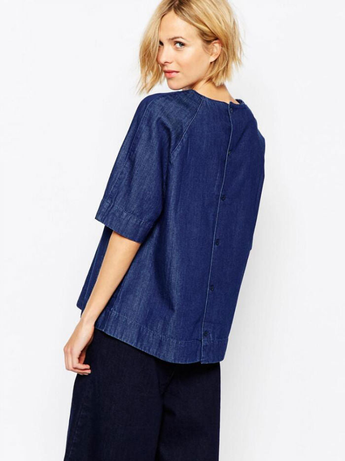 Shirt Jeans Short Sleeved