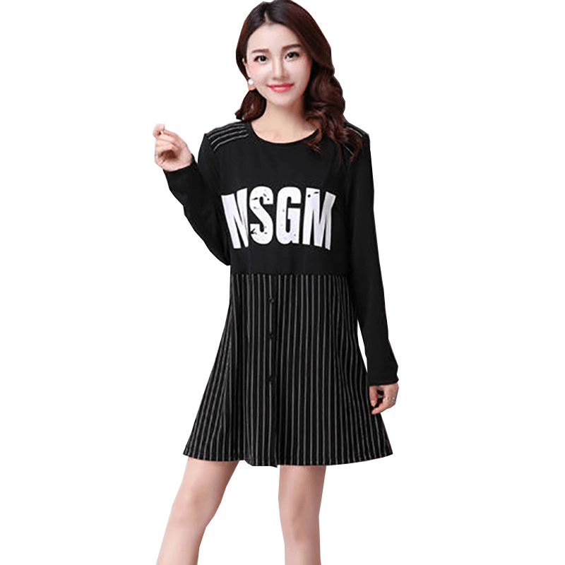 Dress Striped MSGM Long Sleeved