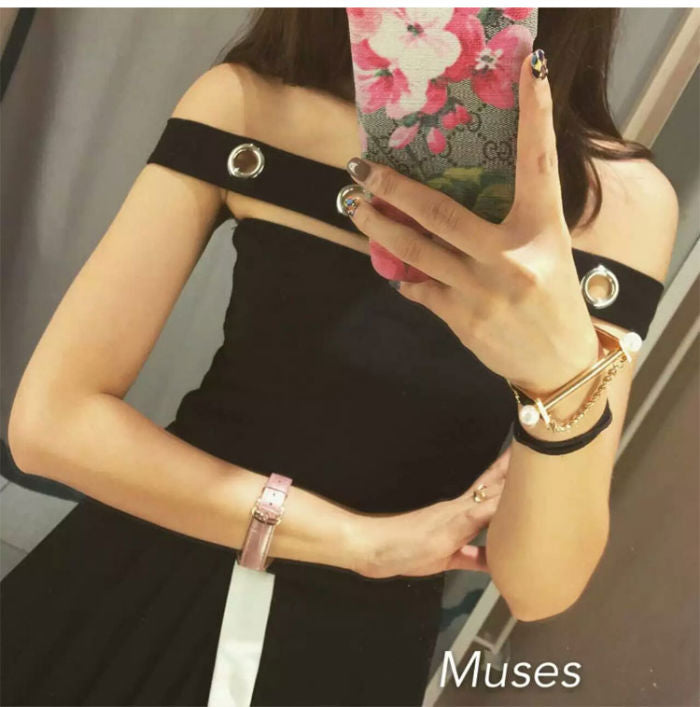 Shirt Strapless Rings Shoulder Fashion