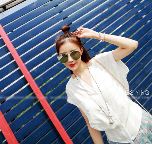 Shirt Short Sleeved V Neck Pocket