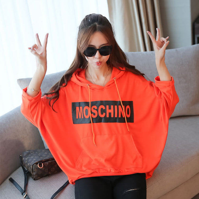 Sweater Moschino Bat Long Sleeved Hooded