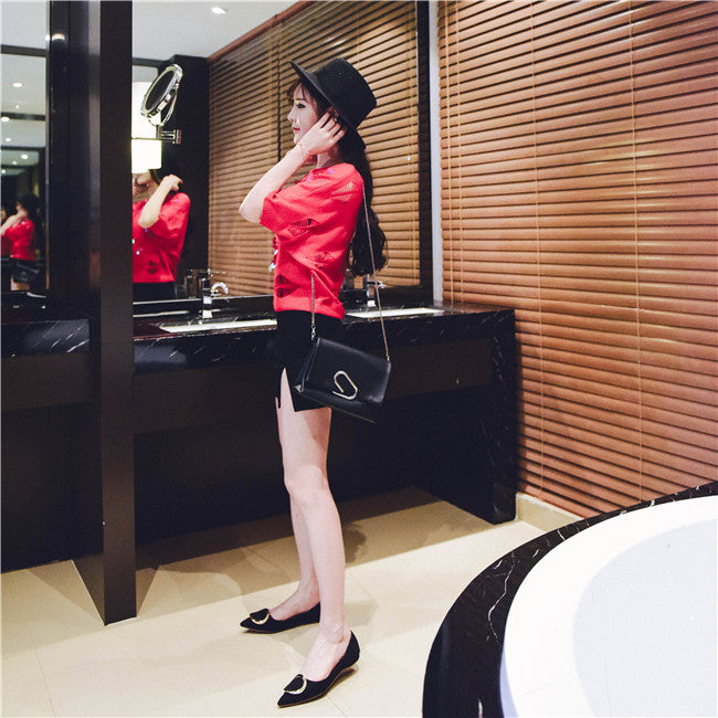 Sweater Bat Sleeved Ripped Hollow Fashion