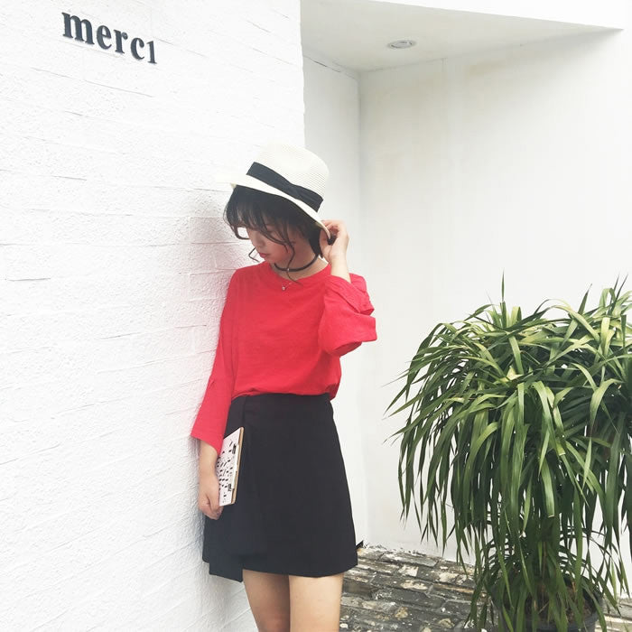 Shirt Trumpet Sleeved Korean