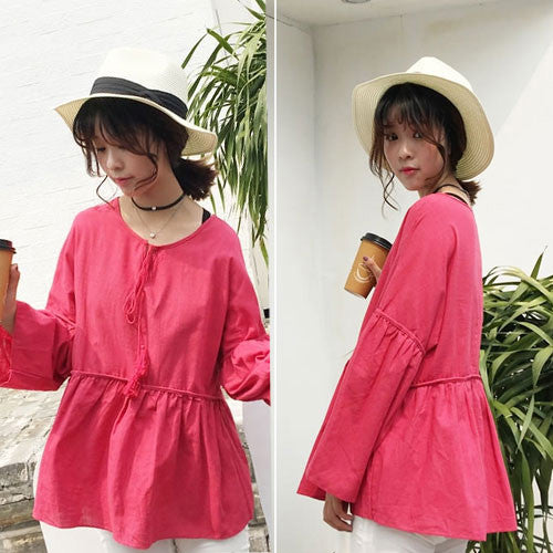 Shirt Long Sleeved Tassel Swing