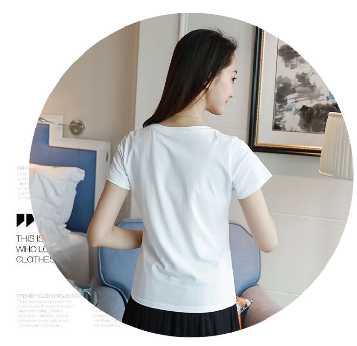 T-Shirt Shopping Girl Short Sleeved Woman