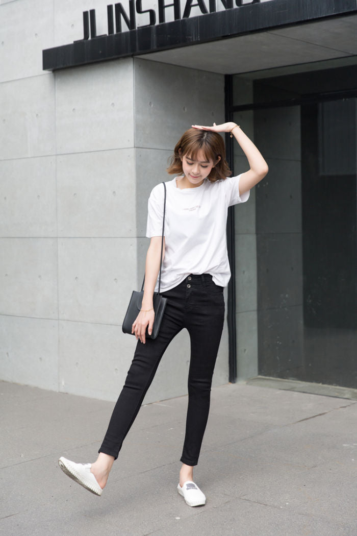 Trousers Jeans High Waist Pencil