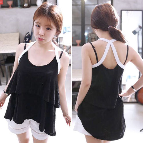Halter Sleeveless Layer Woman Top