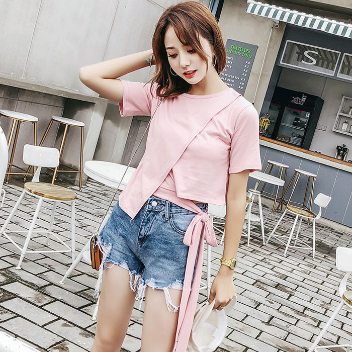 Atasan Wanita Asimetris Unik Import