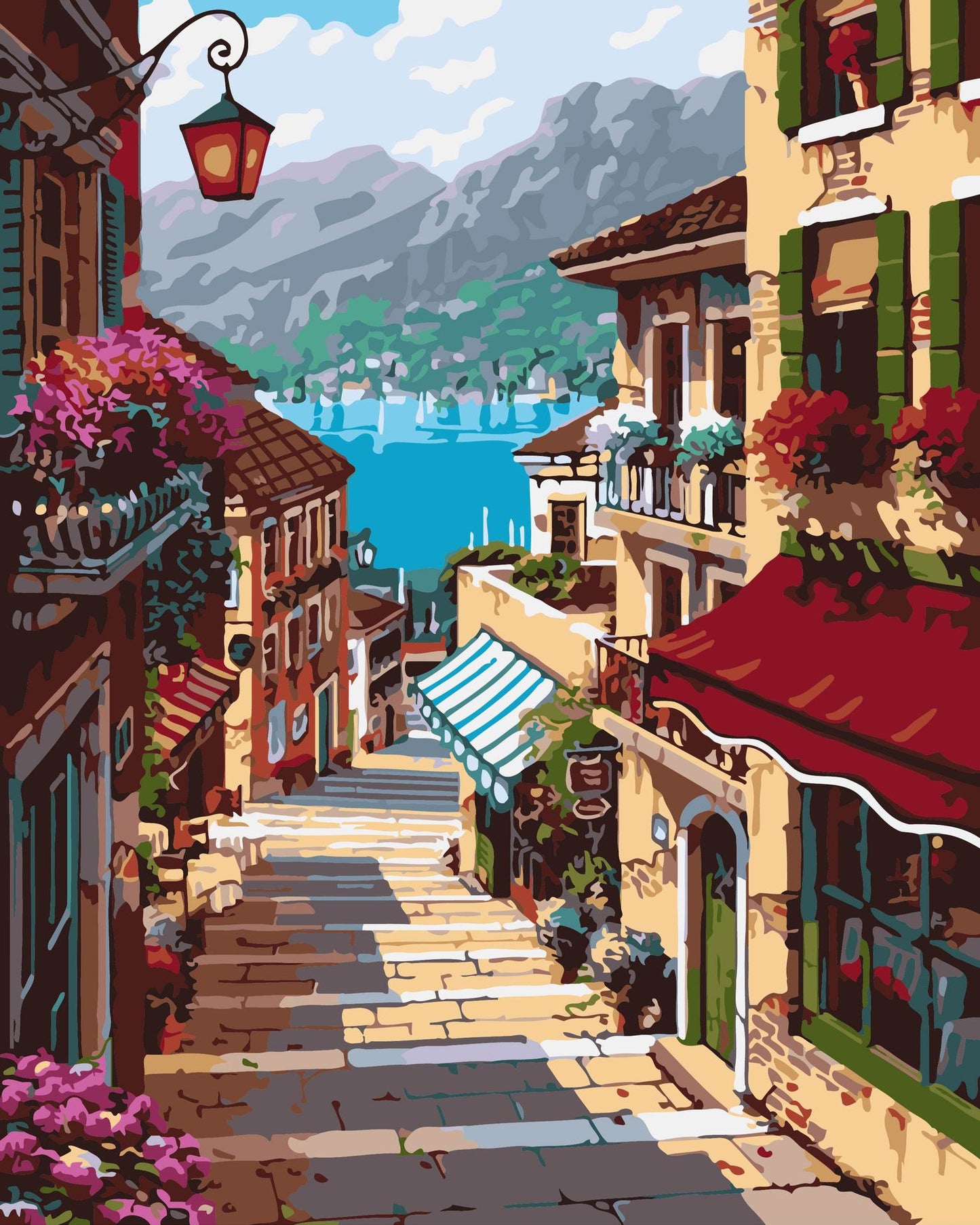 Canvas Paint By Number Kit Digital Oil Painting DIY Lukisan 40 x 50 Seri E