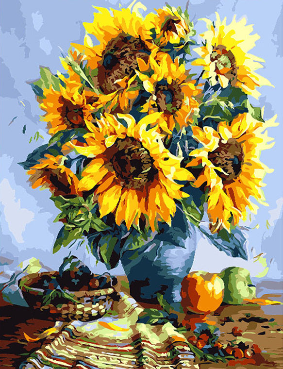 Canvas Paint By Number Kit Digital Oil Painting DIY Lukisan 40 x 50 Seri E