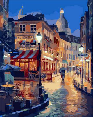 Canvas Paint By Number Kit Digital Oil Painting DIY Lukisan 40 x 50 Seri E