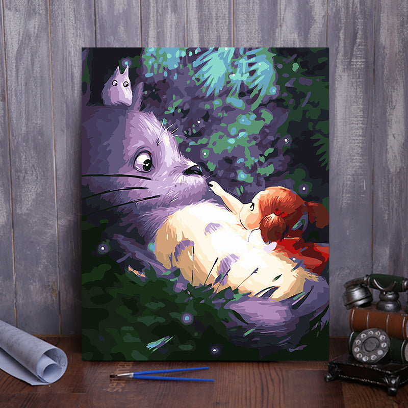 Canvas Paint By Number Kit Digital Oil Painting DIY Lukisan 40 x 50 Seri B