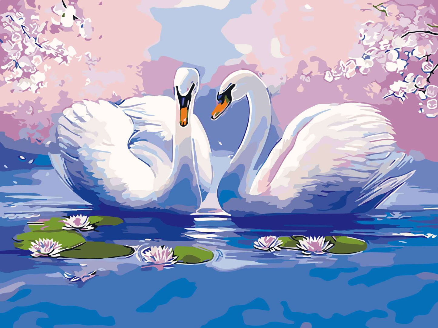 Canvas Paint By Number Kit Digital Oil Painting DIY Lukisan 40 x 50 Seri F