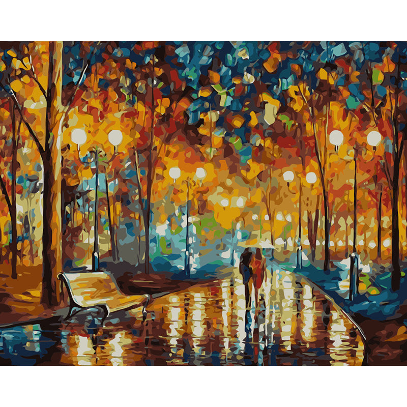 Canvas Paint By Number Kit Digital Oil Painting DIY Lukisan 40 x 50 Seri G