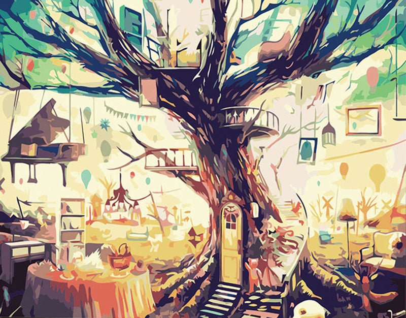 Canvas Paint By Number Kit Digital Oil Painting DIY Lukisan 40 x 50 Seri H