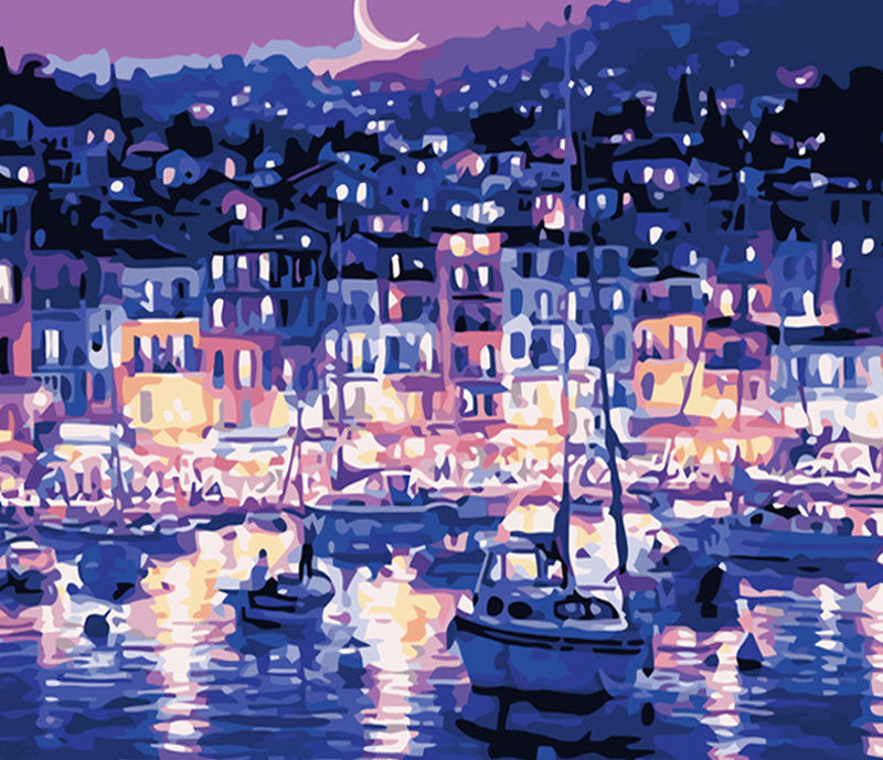 Canvas Paint By Number Kit Digital Oil Painting DIY Lukisan 40 x 50 Seri G