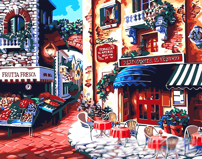 Canvas Paint By Number Kit Digital Oil Painting DIY Lukisan 40 x 50 Seri G