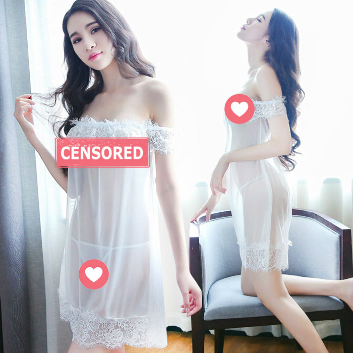 Lingerie Babydoll Lace Upper and Hem Strapless