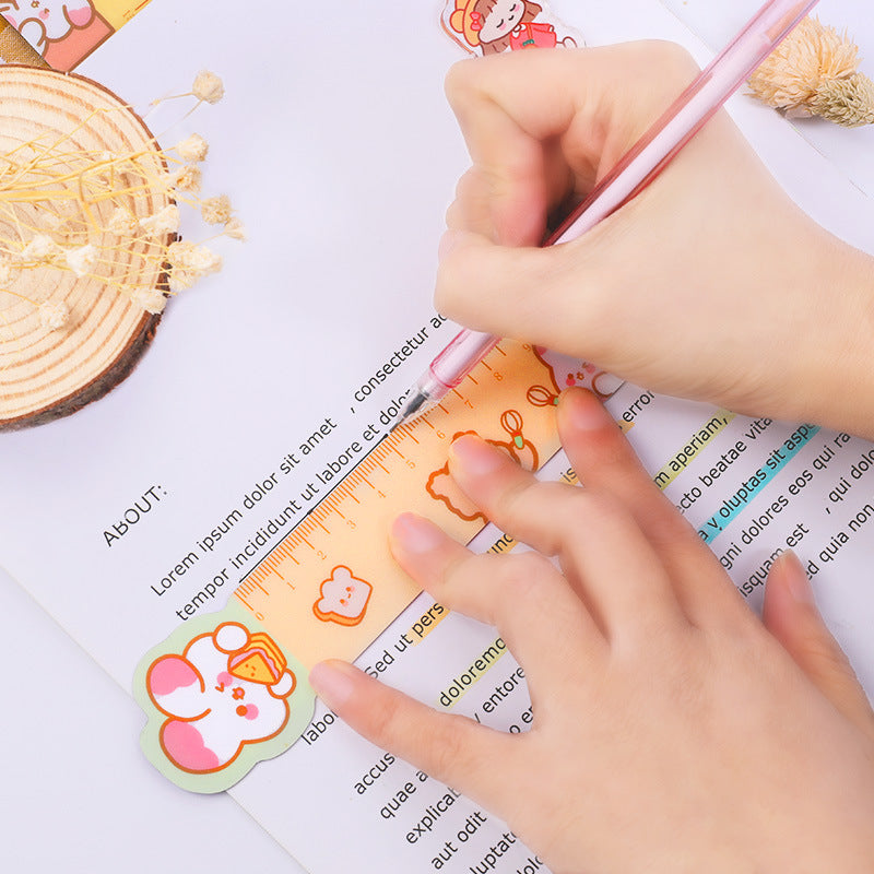 Penggaris Magnet Karakter Kartun Lucu Magnetic Ruler 15 cm