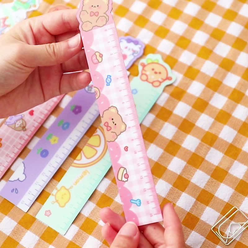 Penggaris Magnet Karakter Kartun Lucu Magnetic Ruler 15 cm