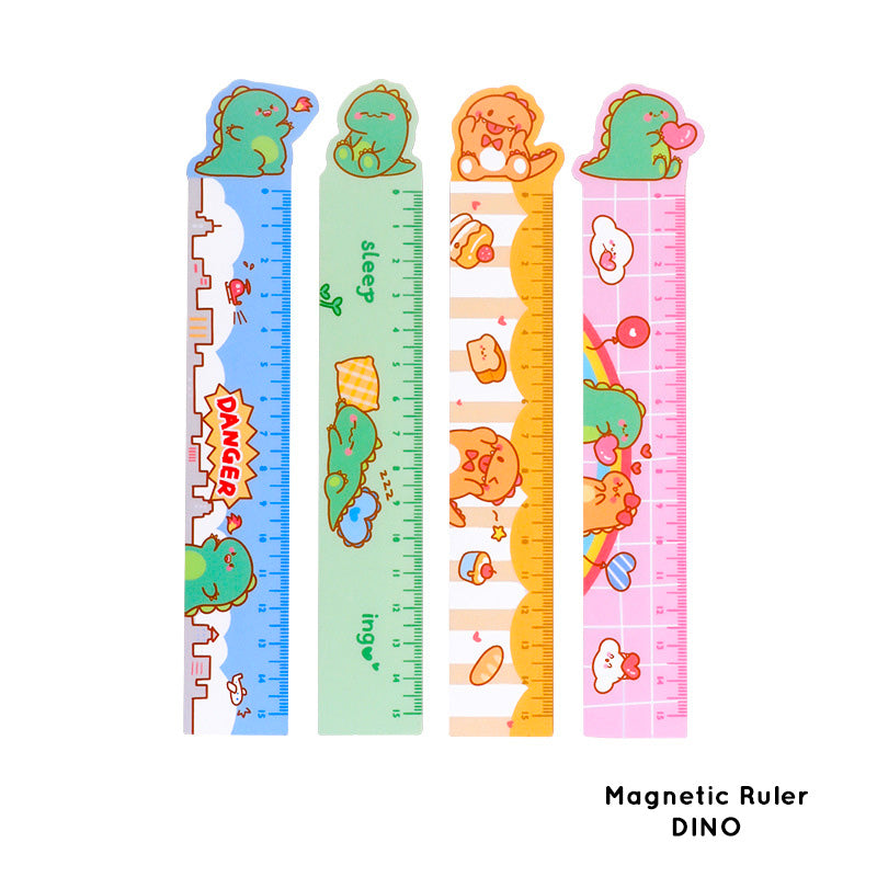 Penggaris Magnet Karakter Kartun Lucu Magnetic Ruler 15 cm